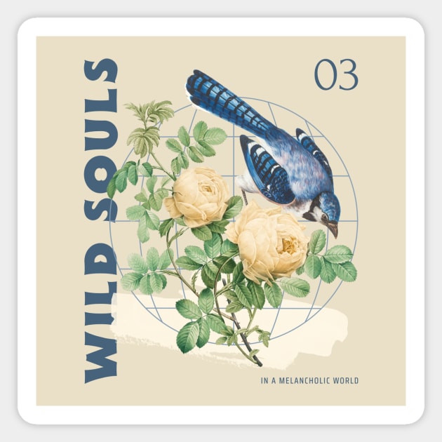 Wild Soul Floral Wildflower Sticker by Tip Top Tee's